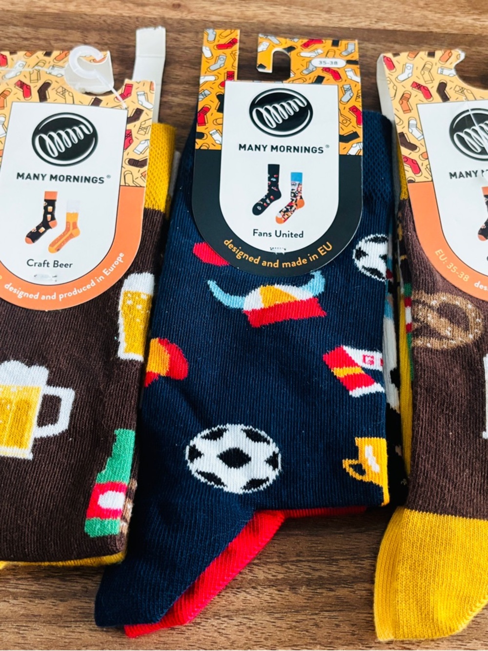 Many Mornings German Oktoberfest Beer Party WM Soccer World Championship Socks